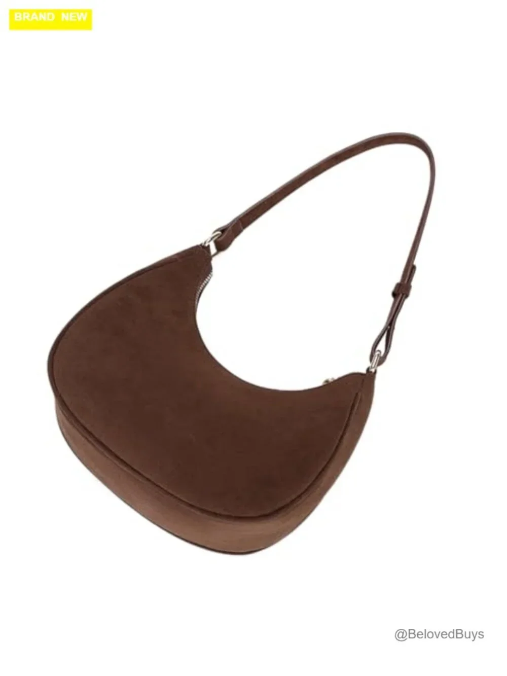 PU Leather Hobo Shoulder Bag with Zipper Closure - Cute Mini Tote Purse